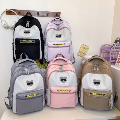 Backpack for women, fresh college style outdoor backpack, large capacity, trendy, simple and versatile student backpack